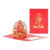 Chinese Lunar New Year Greeting Card Foldable Invitations Cards Message Card  New Year Gifts