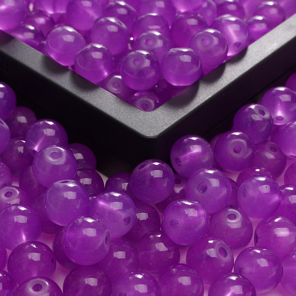 Бусины из имитации нефрита 6 мм, однотонные, для изготовления украшений своими руками