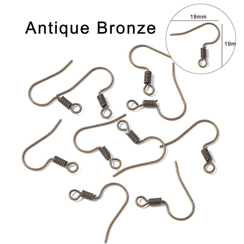 100/200 шт. 19x19 мм ирония, очаровательные фурнитура, серьги, застежки, крючки, фурнитура, аксессуары для самостоятельного изготовления ювелирных изделий