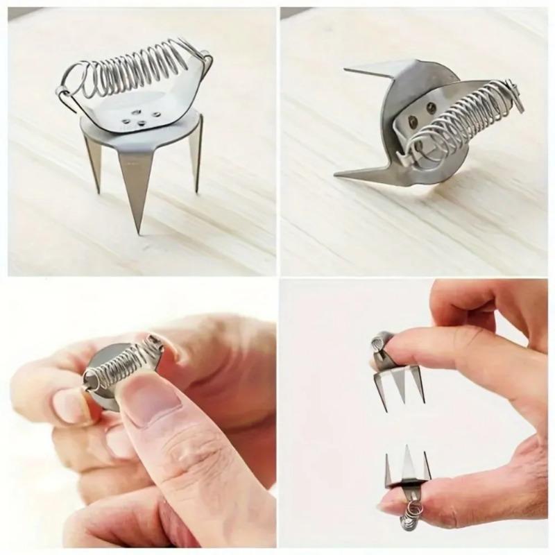 2 шт. Инструмент для глазурования керамики Нержавеющая сталь Зажим для глазури для окунания кончиками пальцев Плескание, Глазурование кончиками пальцев и Раскрашивание большим пальцем