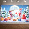Christmas Party Banner Cute Character Snowman Banner Snowman Gift Banner Snowman Theme For Office Party Holiday Decoration