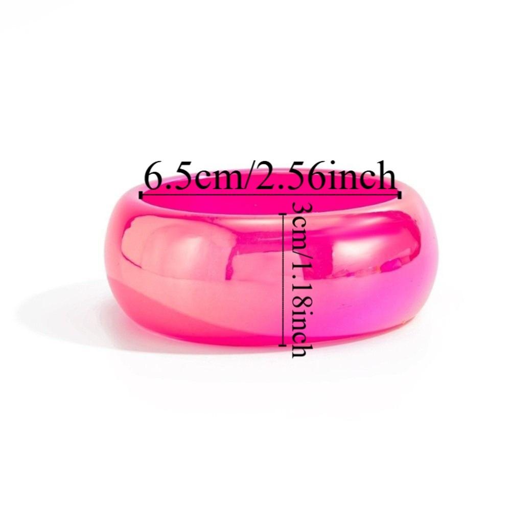 Transparent Laser Bracelets Irregular Geometric Chunky Bangles Colorful Resin Bangles  Boho Style