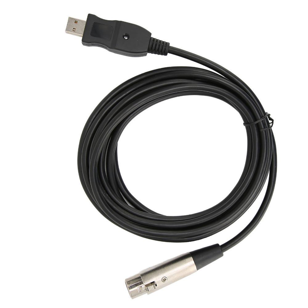 9.8ft USB to XLR Microphone Cable Plug and Play USB Mic Cable  Studio Recording