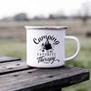 Camping Mug Happy Campers Campfire Enamel Camping Cups Outdoor Campervan Coffee Mug Mug Adventure Cup Camper Van Gift