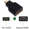 Адаптер Mirco HDMI - HDMI адаптер microHDMI папа - HDMI мама высокой четкости
