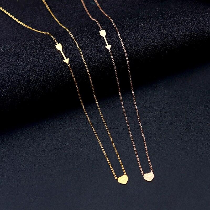 Initial Heart Necklace Women Lock Cross Necklace Charms Paired Pendants For Lp Chain Men Gold Plated Jewelry Gothic Accessorie