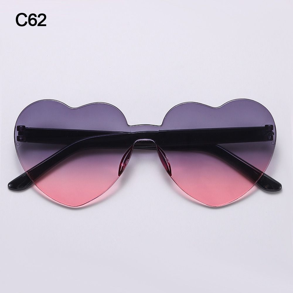 Trendy Colorful Candy Color Heart-shaped Sunglasses Shades Party Sun Glasses Heart Glasses