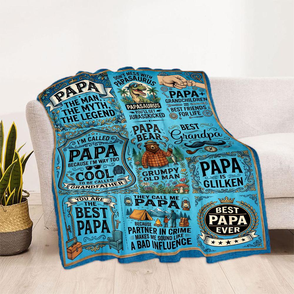 Love You Dad Blanket Flannel Blanket-Soft and Suitable for Sofas,Beds,Offices,Travel,All Seasons,Great Gift for Holidays and Birthdays.