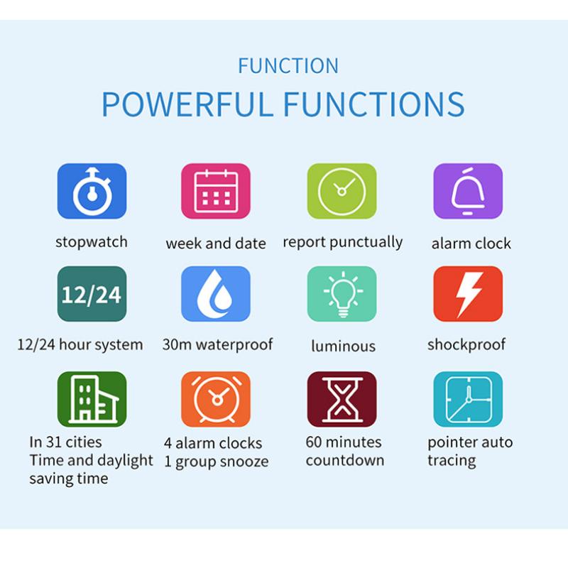 SANDA New Product Gradient Multiple Colors Frozen Couple Style Men's and Women's Fashion Trend Multi -functional Waterproof Electronic Watches