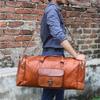 Кожаная спортивная сумка, дорожная ручная кладь, ночная сумка для спортзала и выходного дня