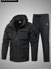 Мужской водонепроницаемый рабочий комплект с велюровой отделкой: Теплая, Камуфляжная, Износостойкая Одежда для Активного Отдыха на Осень и Зиму