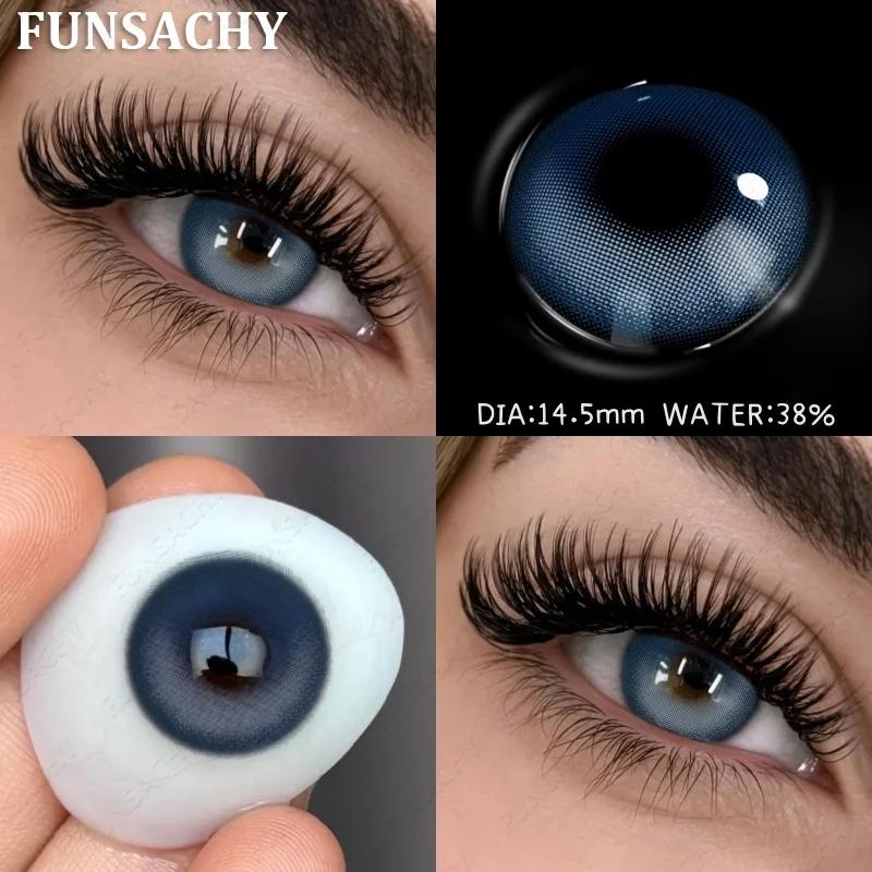 FUNSACHY 1 пара цветных зрачков для глаз Контакты для больших глаз Годовые Натуральный коричневый Косметические Зеленые линзы для цвета глаз Серые линзы для красоты