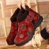 Non-slip Elderly Cotton Shoes Women's Velvet Grandma Cloth Shoes Beijing Velvet Winter Thickened Soft Sole the Elderly Mother Warm