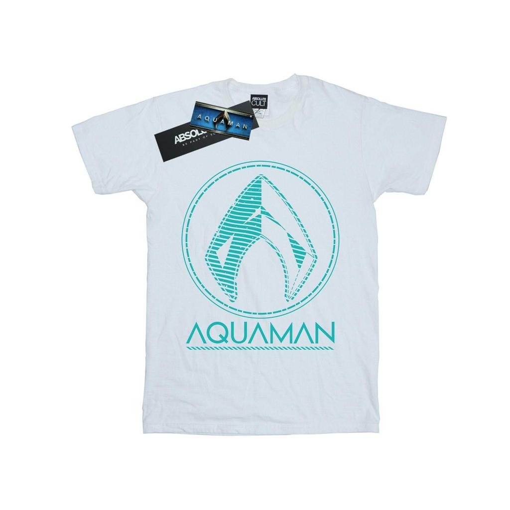 DC Comics Mens Aquaman Aqua Logo T-Shirt
