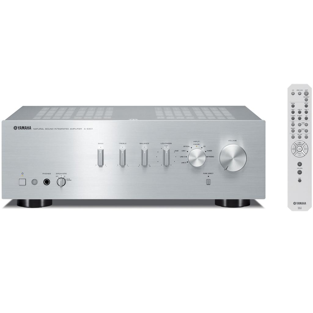 YAMAHA Integrated Amplifier Compatible Digital Input Silver A-S301(S) 192kHz/24bit Optical/Coaxial
