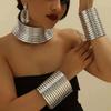 3 PCS Large African Collar Bracelet Set Vintage Statement Choker Necklace  Ladies Personality