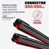 Крючковые стеклоочистители  (14"+14") для Lada 2101-2107, Niva 2121, Land Rover Defender и Jeep Wrangler II