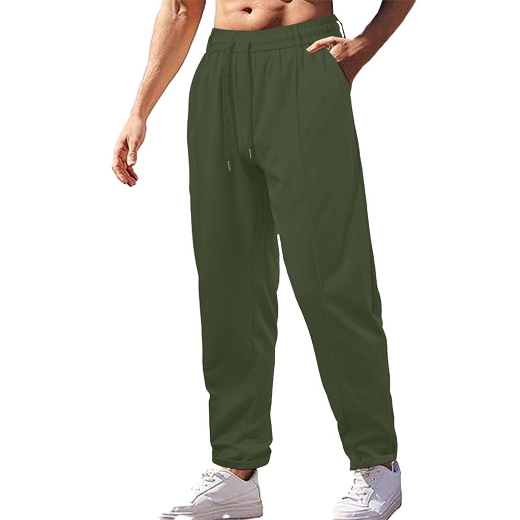 Spring And Sports Fitness Solid Color Trousers Loose Running Casual Large Size Sweatpants Cotton