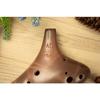 TNG Ocarina, Brown, 12-Hole, AC Single, with Case, Premium Quality, for Wind Instruments, Purple Sand