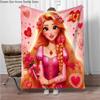 Cartoon Rapunzel Flannel Blanket Children Warm Soft Blanket for Sofa Bed Cover Blanket Suitable for Birthday Souvenir Gifts