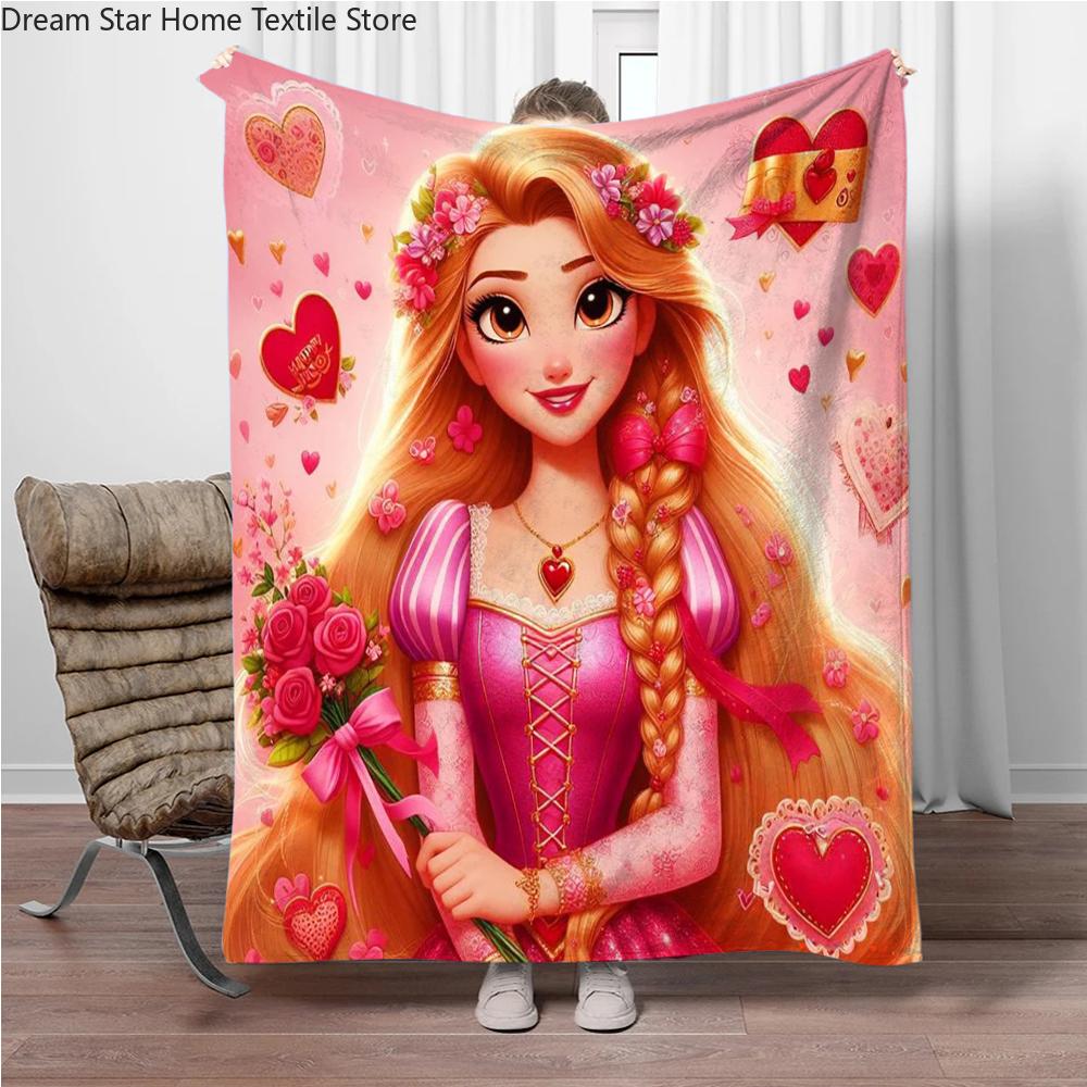 Cartoon Rapunzel Flannel Blanket Children Warm Soft Blanket for Sofa Bed Cover Blanket Suitable for Birthday Souvenir Gifts