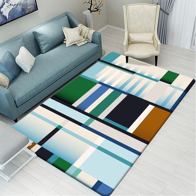 Напольный коврик с геометрическим рисунком для ванной комнаты, нескользящий водопоглощающий коврик для гостиной, дверной коврик, коврик для пола, вечерние