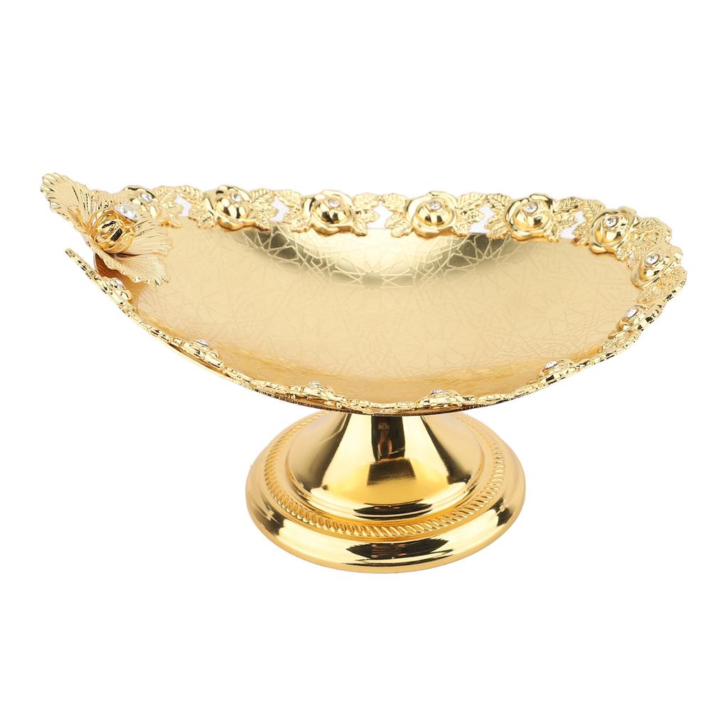 Европейская подставка для торта, золотой поднос для фруктов, сервировочная тарелка для конфет, овальная тарелка для хранения закусок и десертов для дома