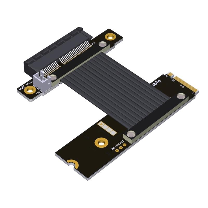 Кабель-адаптер-удлинитель M.2 NVMe на PCIE, штекер-гнездо, для сетевой карты PCIE, быстрая передача данных 64 Гбит/с