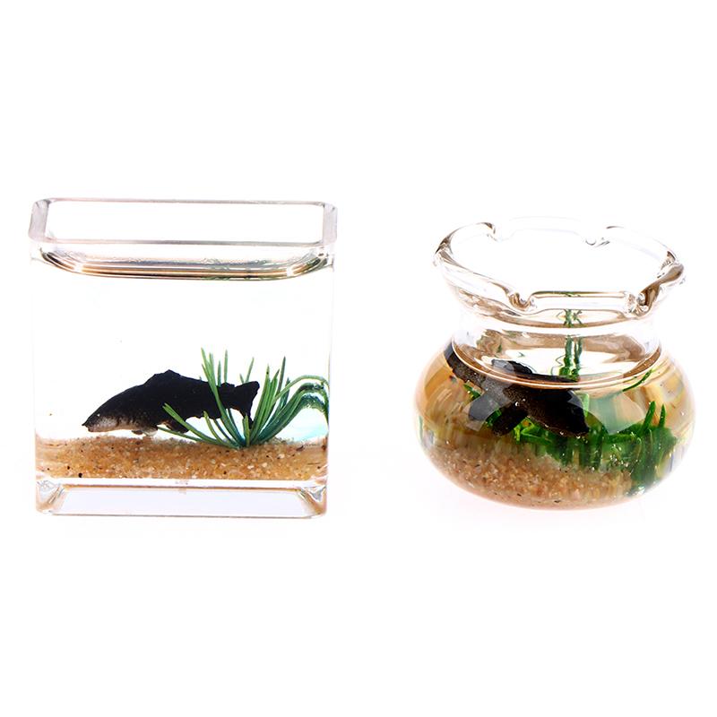 Кукольный домик миниатюрный стеклянный аквариум чаша аквариум кукольный дом домашний орнамент игрушка