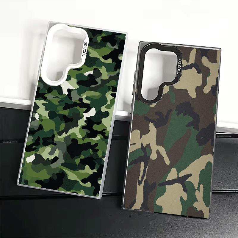 Camouflage Military Pattern Soft Phone Case for Samsung Galaxy S24 S25 FE S26 Edge S23 Ultra S22 Plus S21 + Shockproof Cover Bac