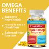 Triple Omega 3, 6, and 9 supplement for heart health and balanced blood circulation. 120 capsules.