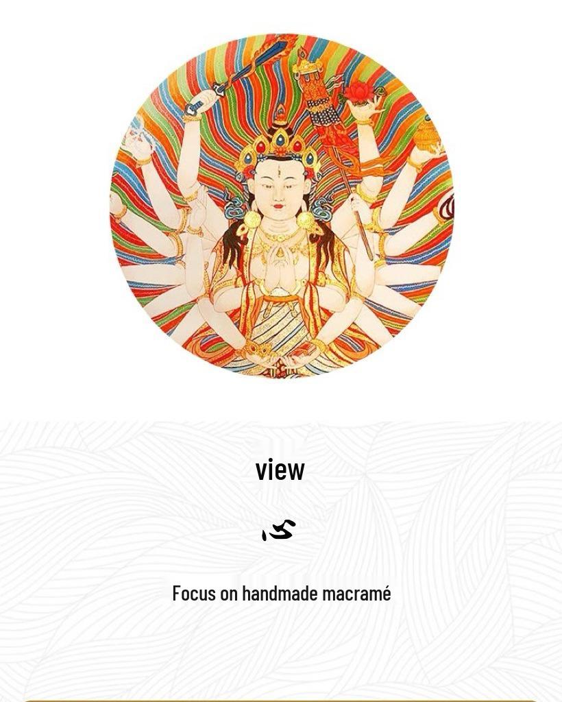 Тибетский кулон-компас «Восемь сокровищ» на плетеном шнурке-амулете