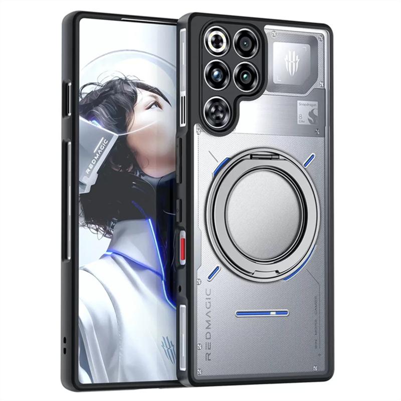 Магнитный чехол-подставка с кольцом для Redmagic 11 Pro Plus Чехол для держателя MagSafe Матовый прозрачный чехол Защитный ударопрочный бампер