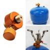 Outdoor Camping Stove Adaptor Furnace Connector Split Type Gas Filling Adapter Gas Cylinder Camping Supplies Enduring