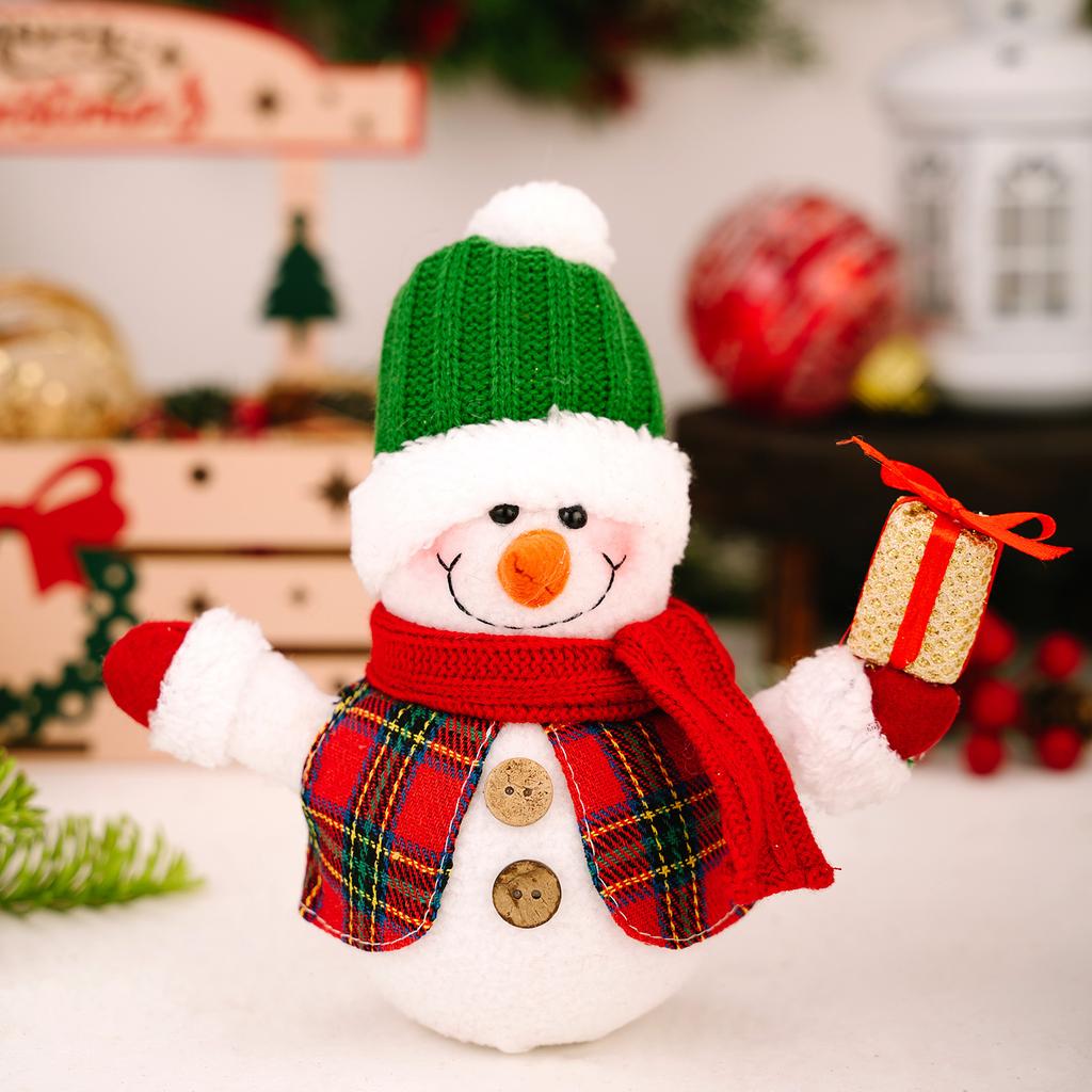 Christmas Luminous Snowman Doll Decorations Christmas Snowman Ornaments With Lights For Bedroom Desktop Decoration Festive Gifts