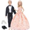 Свадебная одежда для модной куклы-пары для Кена для куклы 30 см, аксессуары, платье, бальное платье, костюм, футболка, шорты, 1/6, кукольный домик 30 см (НЕТ КУКЛ)