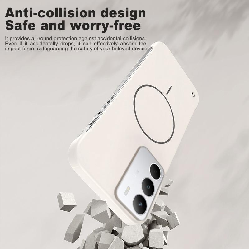 Для чехла для телефона Magsafe без рамки для OPPO Realme C71 Ультратонкий Бескаркасный Жесткий ПК Магнитная Матовая Крышка для Realme C71 Бампер