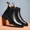 Autumn Winter Mens Casual Short Boot High-Top Shoes Men's Classic Elegant Retro Leather Chelsea Boots Men Ankle Boot