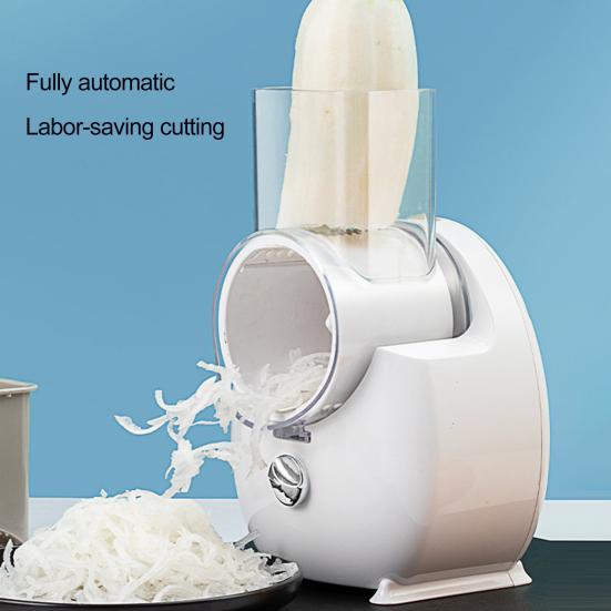 Electric Cheese Grater Detachable Electric Salad Maker Vegetable Cutter Vegetable Slicer BPA-Free Potato Scrubber Shredder