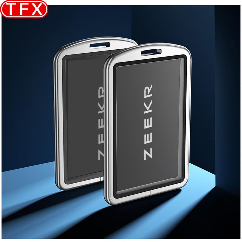 For Zeekr 009 2024 2023 2022 Car Styling Aluminium Alloy Key Cover Suede Leather Protective Shell Case Buckle Auto Accessories
