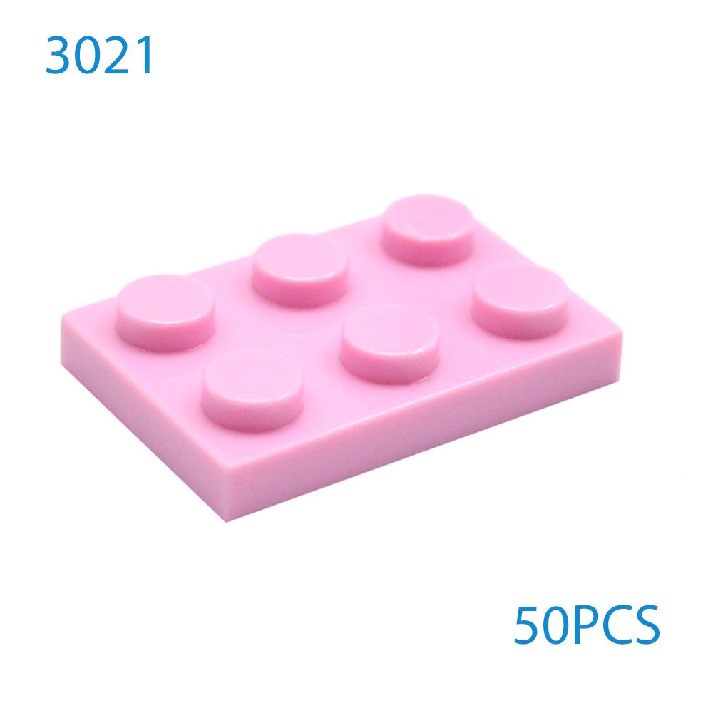 50 шт. DIY MOC Строительные блоки Тонкие Фигурки Кирпичики 2x3 Точки 12Цветов Образовательные Совместимые 3021 Игрушки для Детей Рождественский подарок