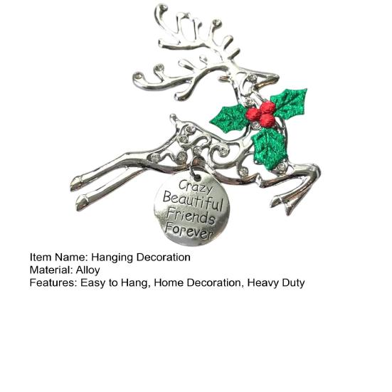 Christmas Tree Alloy Hanging Decoration Girl Love Heart Snowman Reindeer Shape Hanging Ornament Friends
