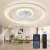 Ceiling Fan Light ZXhome Ceiling Fan Light 50cm Fan Control LED Ceiling Light Ceiling Light with Fan PSE Certified Daylight Color Daylight White Bulb