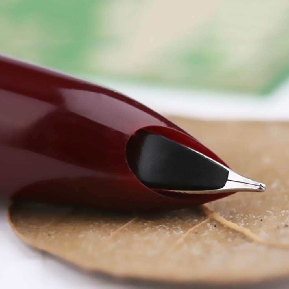 Lanxivi Набор из 3 подлинных перьевых ручек Hero 329 с тонким пером, узором в виде золотой стрелы и колпачком из нержавеющей стали