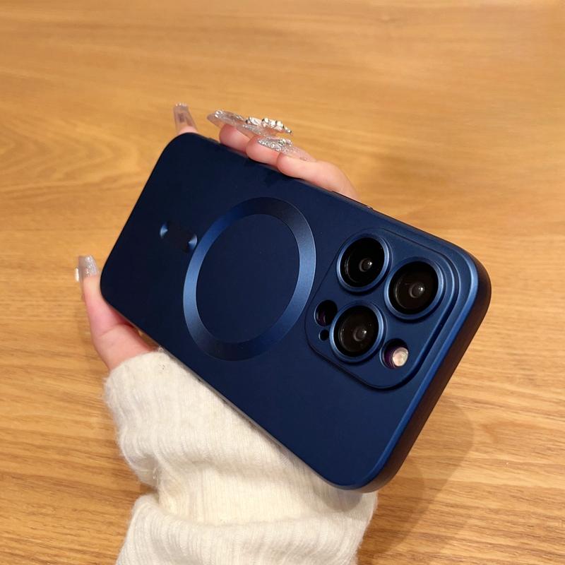 Магнитные чехлы для телефонов Magsafe с беспроводной зарядкой для iPhone 15 14 13 12 11 Pro Max Plus, защитный чехол для камеры, аксессуары