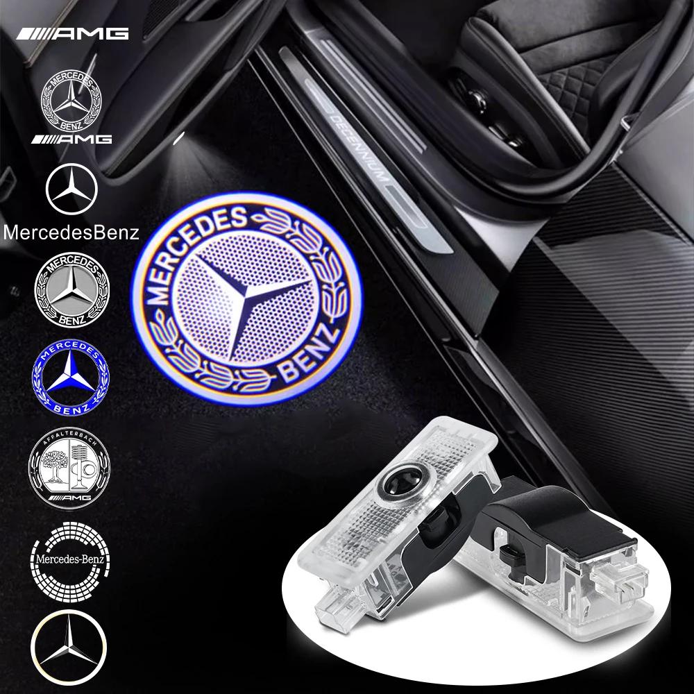2Pcs LED Car Door Welcome Light Laser Projector Lamp For Mercedes Benz AMG CLA-Class A207 CLS C218 E-Class Coupe C207 2010-2017