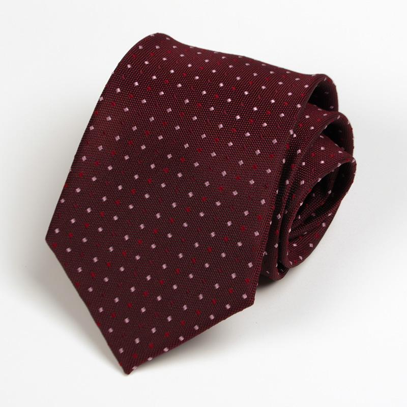 Men's Formal Fashion Professional Business Tie 8cm Polka Dot Pattern Blue New Suit Tie