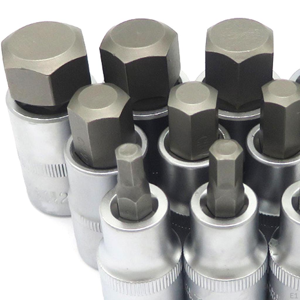 12 Pieces Hex Sockets Bit Set Allen Kit Supplies Professional High Performance