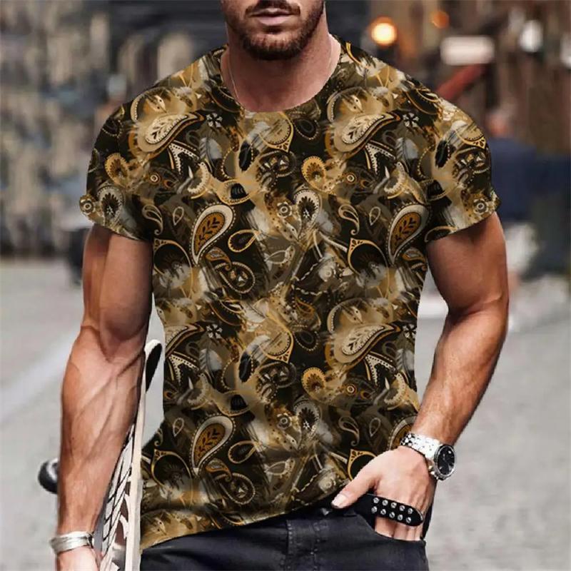 Винтажная мужская футболка Повседневная уличная мужская одежда Летние свободные футболки с короткими рукавами Топы Размер XXS-6XL