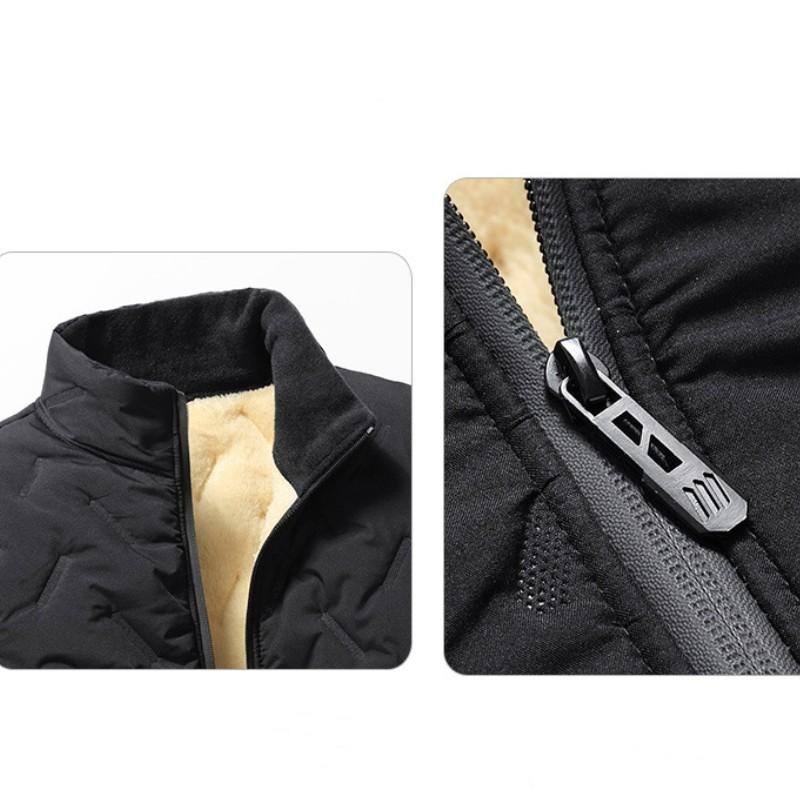 Мужская осенне-зимняя кашемировая куртка с хлопковой подкладкой, пальто для папы